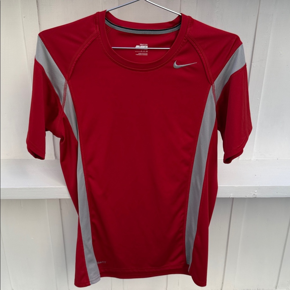 Nike Red and Silver Performance Tee